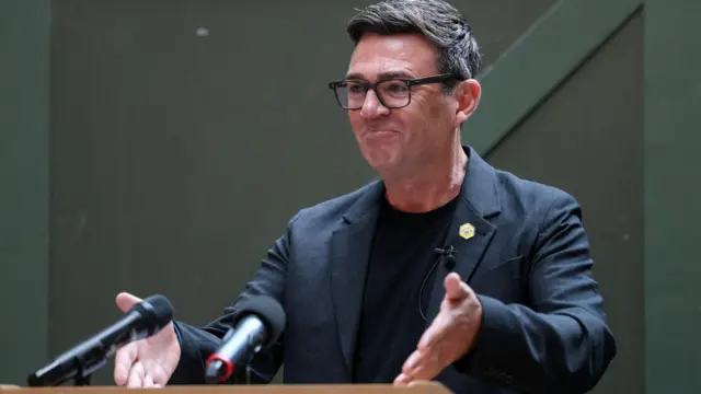 Andy Burnham, British member of parliament (MP) for Makerfield, delivers a speech at the People's History Museum in Manchester, Britain, June 29, 2026.