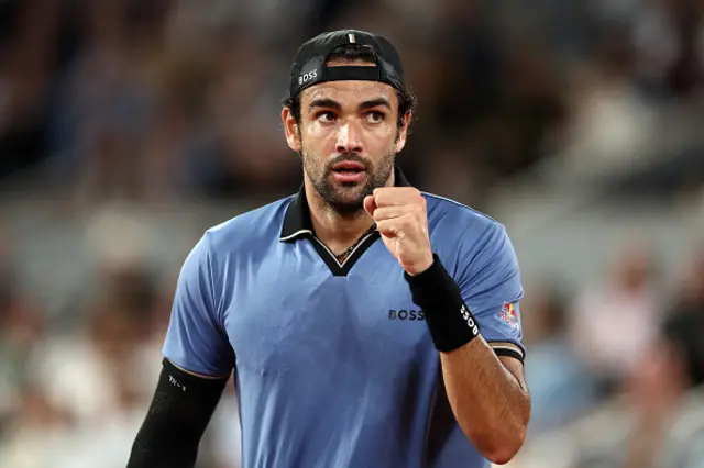 Matteo Berrettini of Italy celebrates