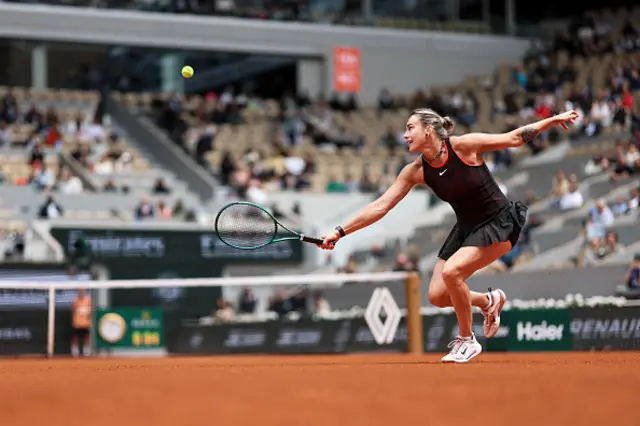 Sabalenka in action