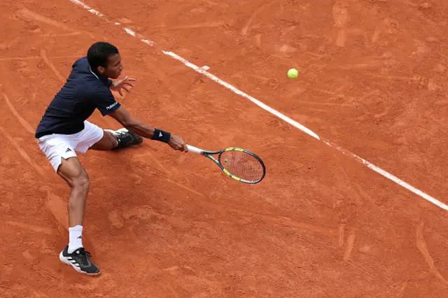 Canada's Felix Auger-Aliassime plays a forehand
