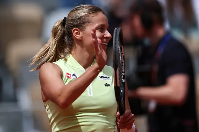 Winner Poland's Maja Chwalinska celebrates