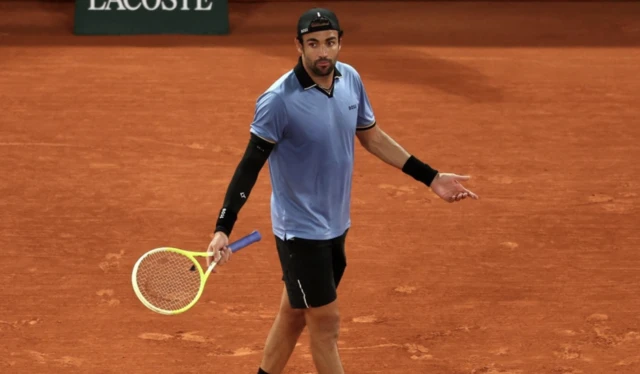 Matteo Berrettini of Italy looks on