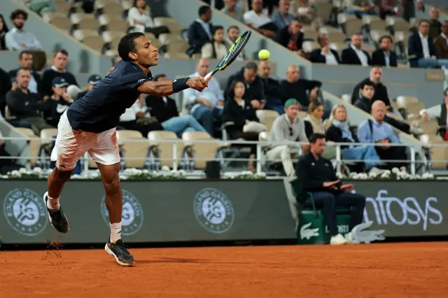 Canada's Felix Auger-Aliassime plays a forehand