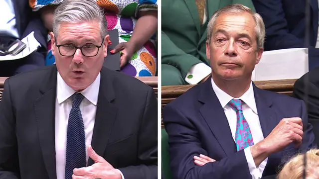 Keir Starmer and Nigel Farage