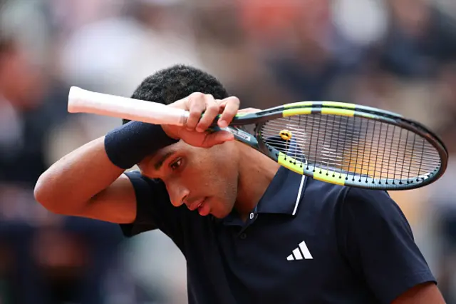Canada's Felix Auger-Aliassime reacts