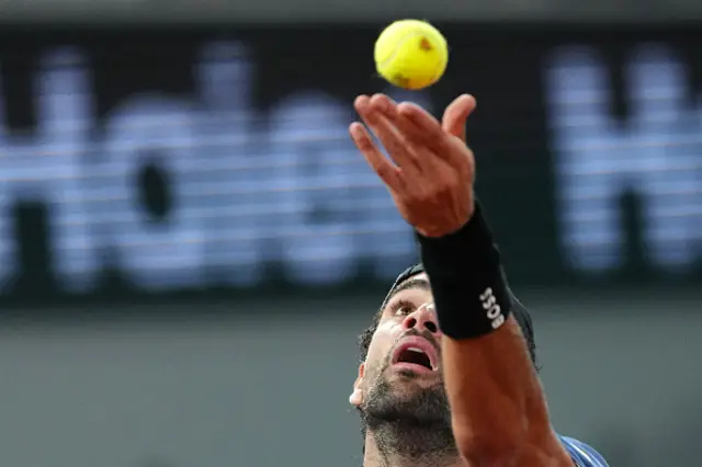 Berrettini serves