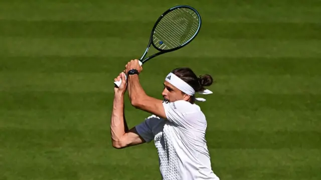 Zverev in action