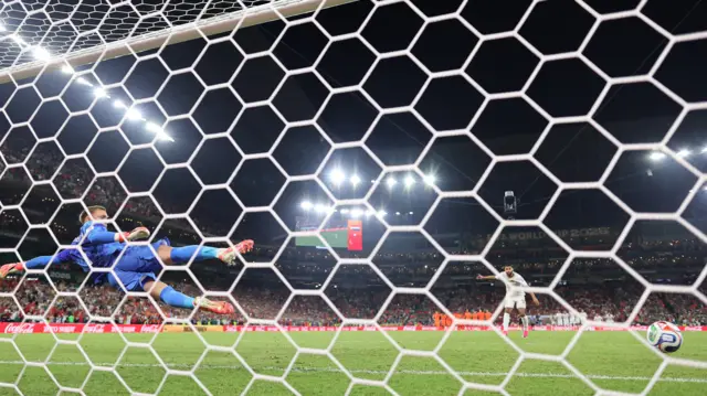 Winning penalty moment for Morocco against Netherlands