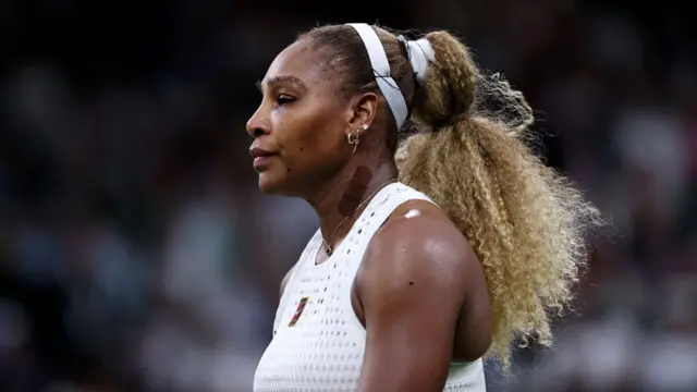 Serena Williams on court