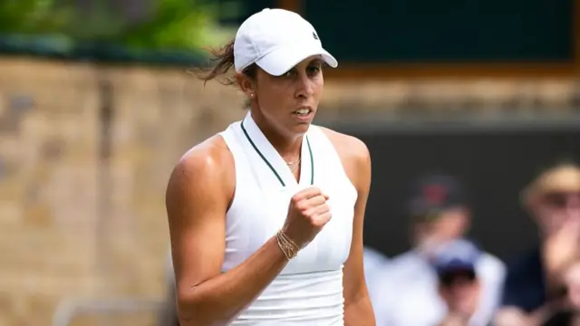 Madison Keys celebrates