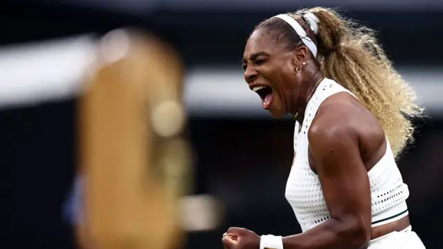 Serena Willaims celebrates