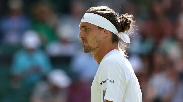 Zverev in action