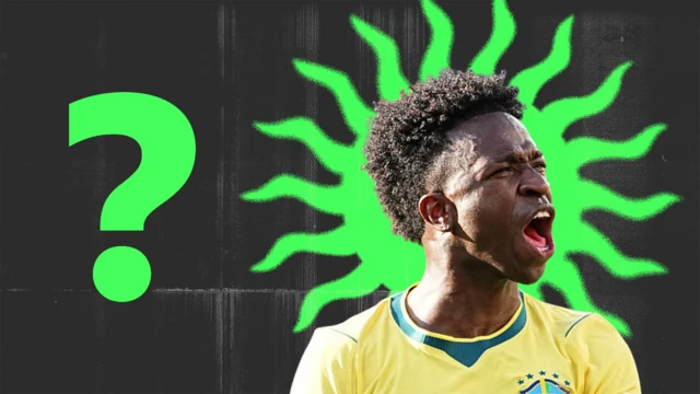 A picture of Vinicius Junior and a green question mark