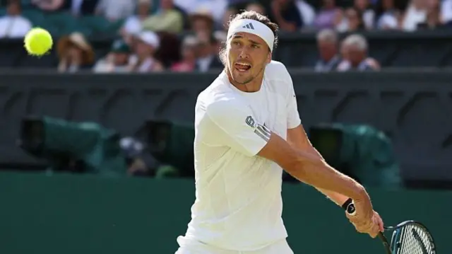Zverev in action