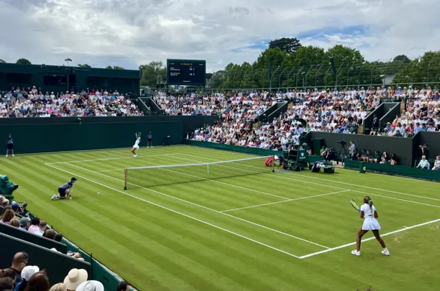 Katie Boulter serves
