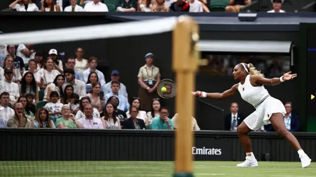 Serena Williams returns