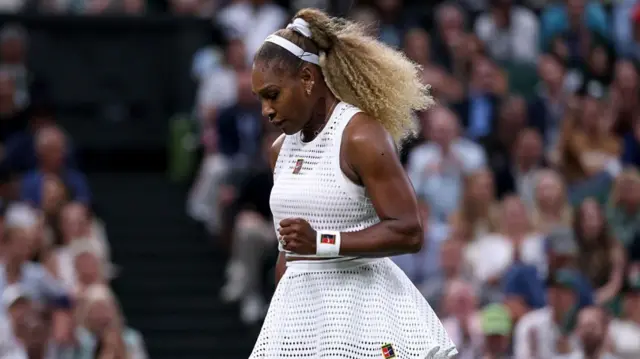 Serena Williams celebrates