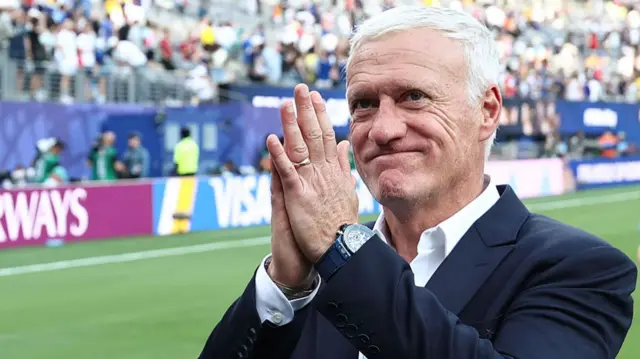 France's head coach Didier Deschamps celebrates