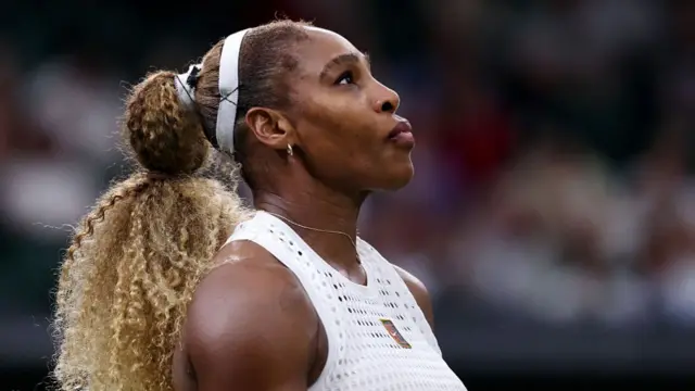 Serena Williams on court