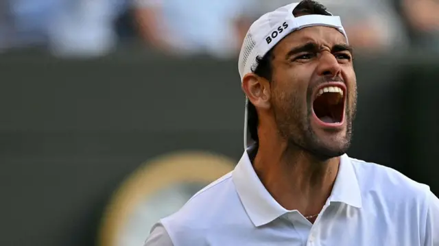 Matteo Berrettini celebrates