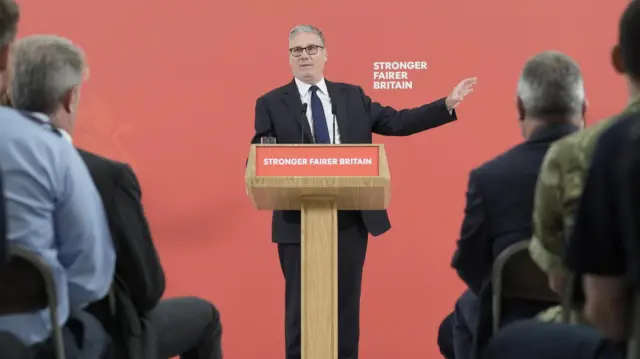 Prime Minister Sir Keir Starmer delivers a speech in Berkshire, following the publication of long-delayed defence investment plan (Dip). Picture date: Tuesday June 30, 202