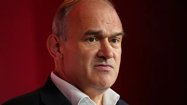 Ed Davey, leader of the Liberal Democrats, gives a keynote speech at the British Chambers of Commerce Global Annual Conference