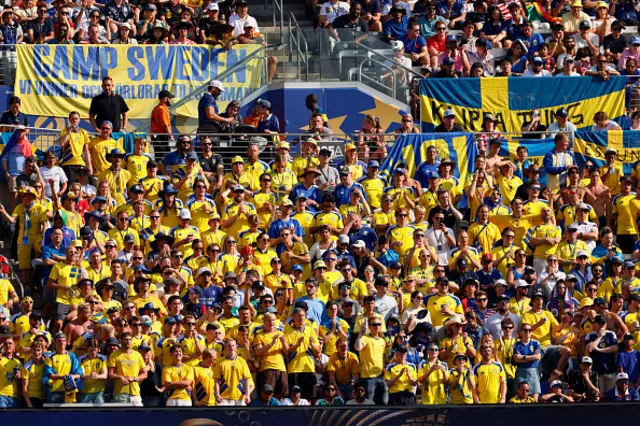 Swedish Fans in the stand