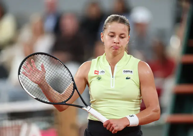 Maja Chwalinska of Poland reacts