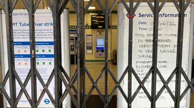 Gates across station
