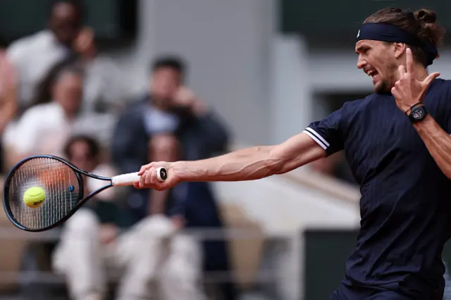 Zverev in action