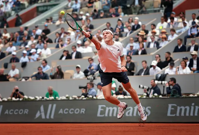 Jakub Mensik of Czechia competes