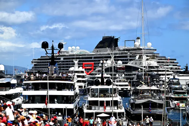 Yachts in the harbour at Monaco
