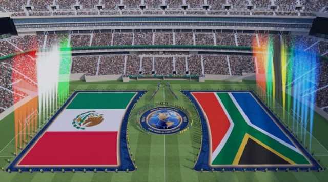Generated picture of pre-match ceremony between Mexico and South Africa