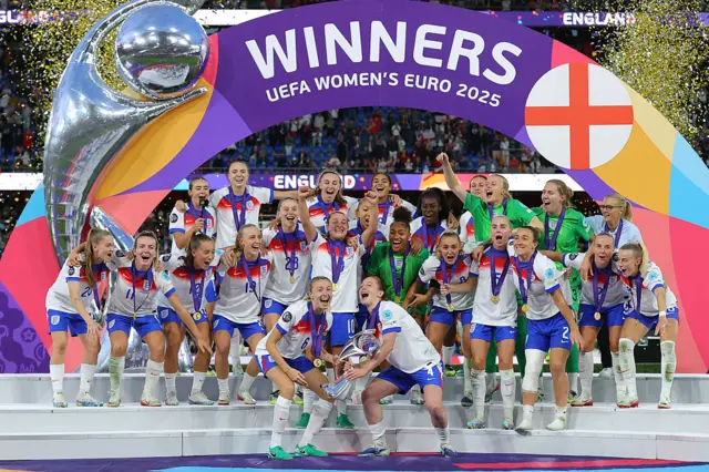 England women lift European Championship trophy 2025