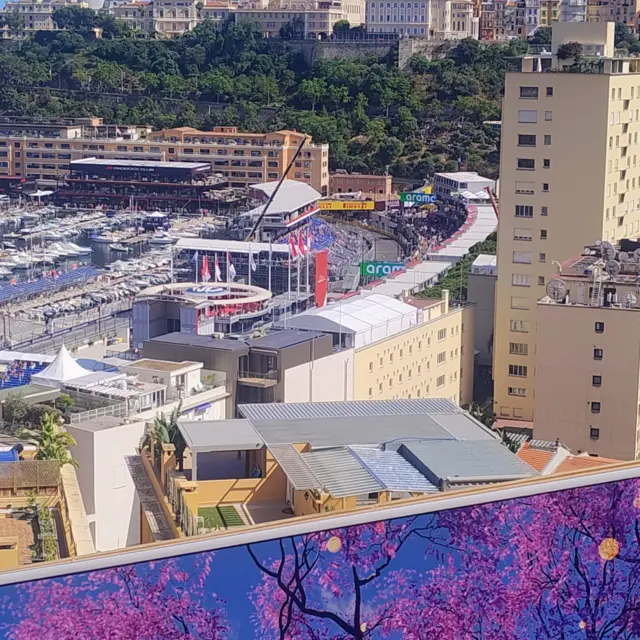 A view looking at the Monaco Grand Prix circuit