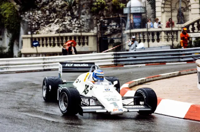 Keke Rosberg goes around the Loews hairpin during the 1983 Monaco Grand Prix