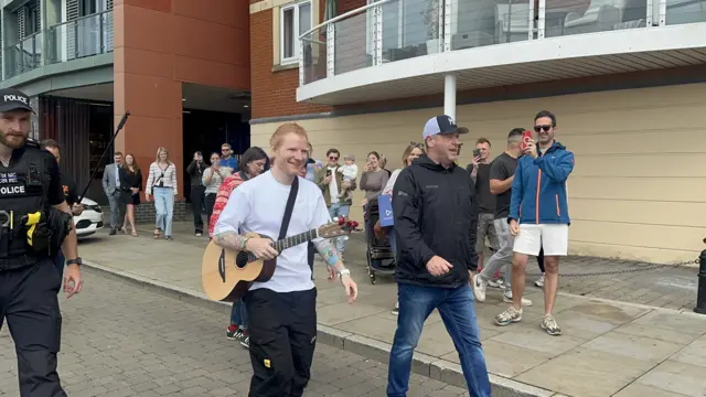 Ed arrives
