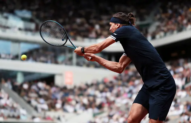 Alexander Zverev of Germany competes