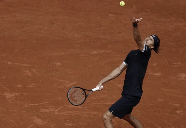 Alexander Zverev in action