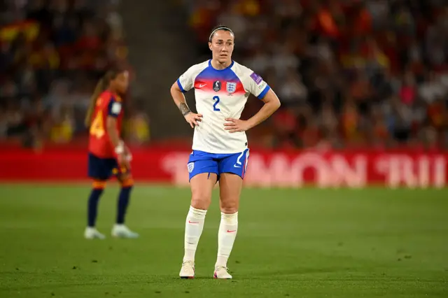 Lucy Bronze looks dejected