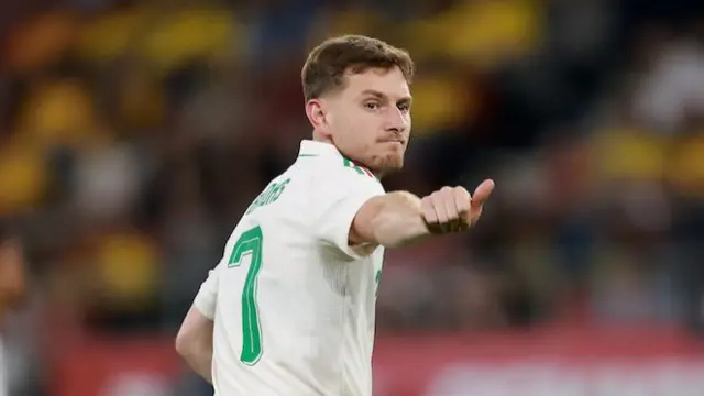 David Brooks celebrates scoring for Wales in Romania