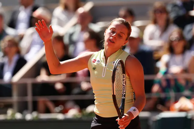 Maja Chwalinska of Poland reacts