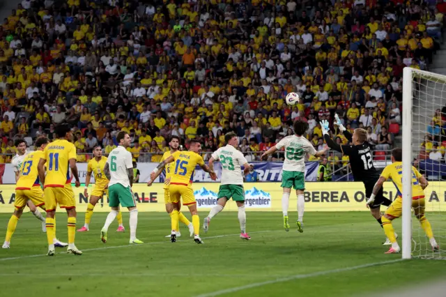 Wales test Romania from a corner