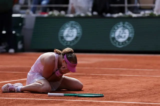 Mirra Andreeva celebrates