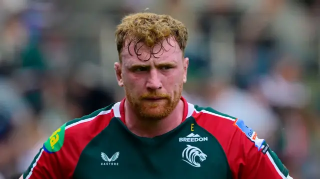 Leicester Tigers' Ollie Chessum in action.