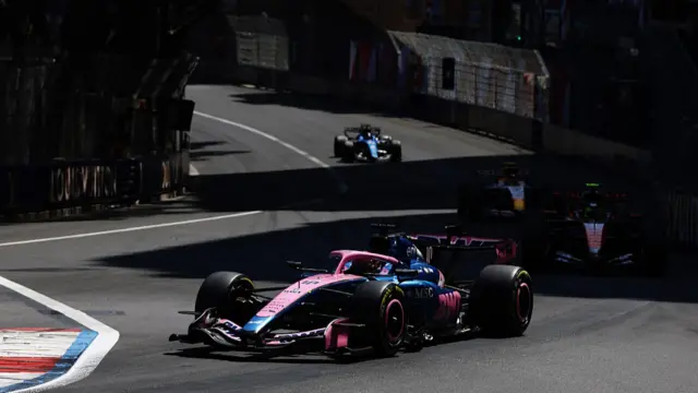 Pierre Gasly leading Lando Norris