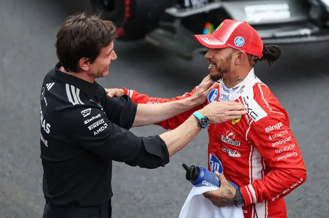 Toto Wolff and Lewis Hamilton