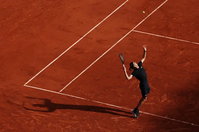 Alexander Zverev of Germany serves