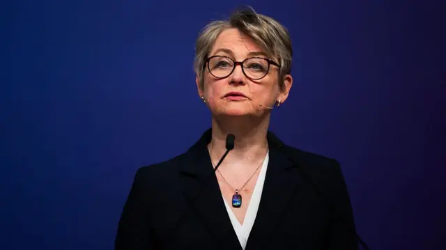 Yvette Cooper, UK foreign secretary, during the Global Partnerships Conference in London, UK, on Wednesday, May 20.