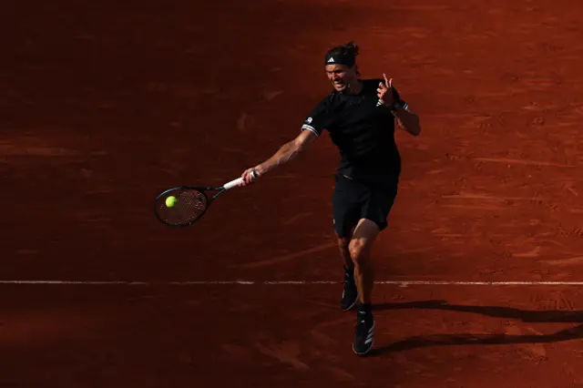 Alexander Zverev of Germany plays a forehand